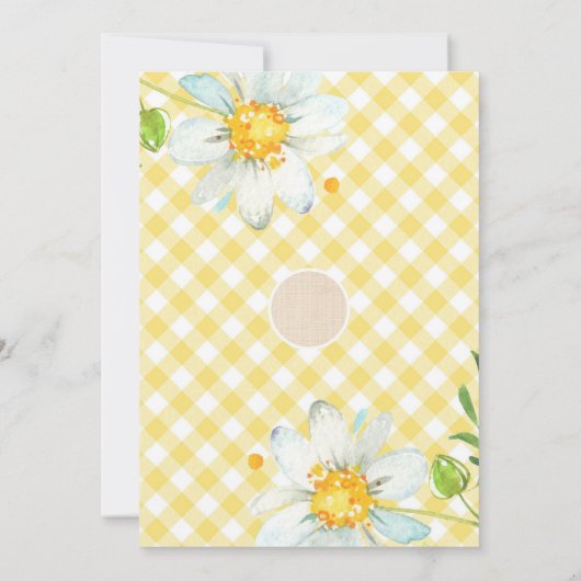 Yellow Classic Picnic Birthday Invitation 招待状 (裏面)