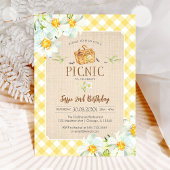 Yellow Classic Picnic Birthday Invitation 招待状