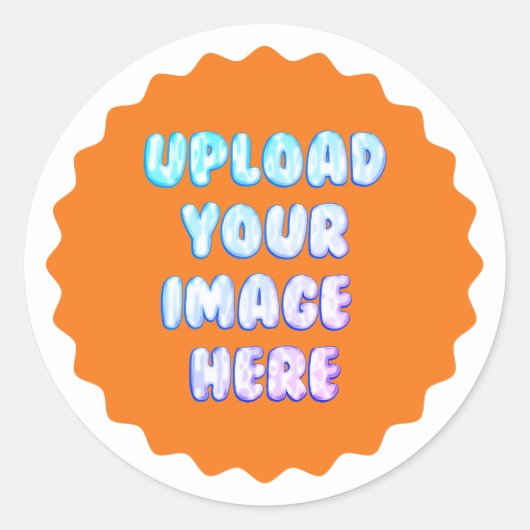 Yellow Classic Round Sticker with a Business Logo ラウンドシール (正面)