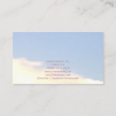 Yellow clouds zen sunset blue sky photograph card 名刺 (裏面)