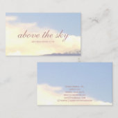 Yellow clouds zen sunset blue sky photograph card 名刺 (正面/裏面)