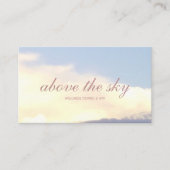 Yellow clouds zen sunset blue sky photograph card 名刺 (正面)