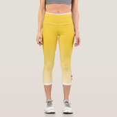 Yellow Color Gradient with Philippines Flag カプリレギンス (正面)