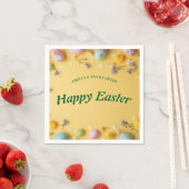 Yellow colorful  Easter BRUNCH & HUNT スタンダードカクテルナプキン (インサイチュ)