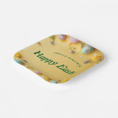 Yellow colorful  Easter BRUNCH & HUNT ペーパープレート (傾斜あり)