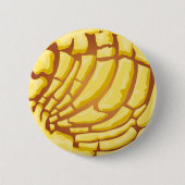 Yellow Concha Pan Dulce Mexican Bread Graphic 缶バッジ (正面)
