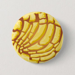 Yellow Concha Pan Dulce Mexican Bread Graphic 缶バッジ