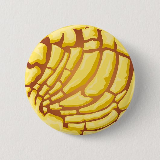 Yellow Concha Pan Dulce Mexican Bread Graphic 缶バッジ (正面)