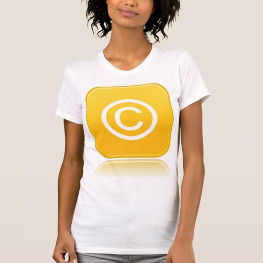 Yellow Copyright Symbol Icon Tシャツ (正面)