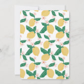 Yellow Cream Striped She's Tying the Knot Bridal 招待状 (裏面)