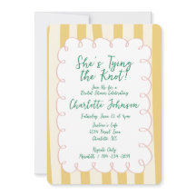 Yellow Cream Striped She's Tying the Knot Bridal