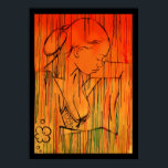 Yellow Creole Rain ポスター<br><div class="desc">Creole Rain from the Rain Series painted in 2007 by Nazaire the Haitian Superflat Painter.</div>