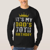 Yellow Crown 70th Bday For Dad From Son Daughter Tシャツ (正面)