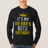 Yellow Crown 85th Bday For Brother From Sister Bro Tシャツ (正面)