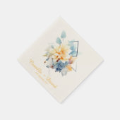 Yellow Cub-Flower: Personalized Wedding Napkins スタンダードカクテルナプキン (角)