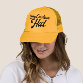 YELLOW Custom Trucker Hat Mesh Back Cap Blank キャップ