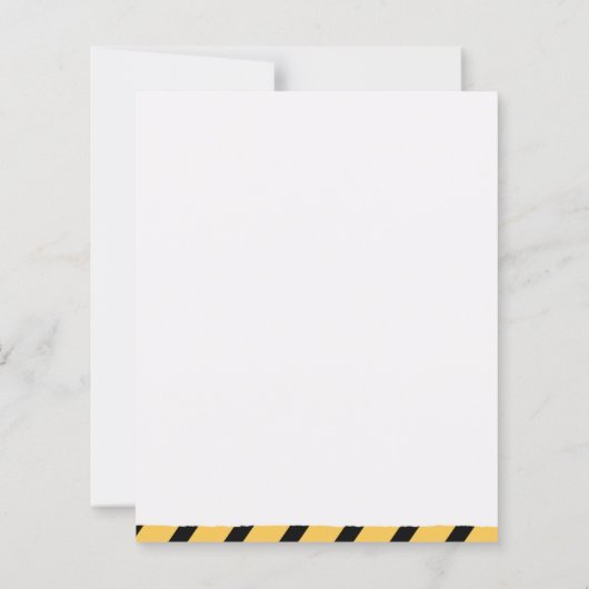 Yellow Cute Construction Truck Boys 2nd Birthday (裏面)