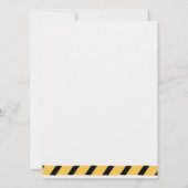 Yellow Cute Construction Truck Boys 2nd Birthday セーブザデート (裏面)