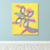 "Yellow Cutting Edge"ファインアートキャンバス印刷 キャンバスプリント (インサイチュ (ウッドフロア))