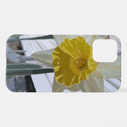 Yellow Daffodil Art Iphone 12/12 Pro Case iPhoneケース (裏面横)