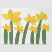 Yellow Daffodil Flower Floral 薄葉紙 (正面)
