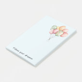 Yellow Daffodil Flowers Peach Bow ポストイット (アングル)