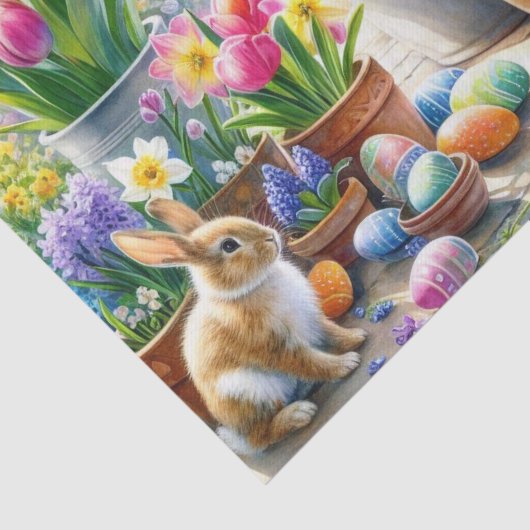 Yellow Daffodils and Garden Rabbits  薄葉紙 (詳細)