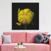 Yellow Dahlia Bud Canvas Print キャンバスプリント (インサイチュ (リビング))