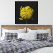 Yellow Dahlia Bud Canvas Print キャンバスプリント (インサイチュ (寝室))