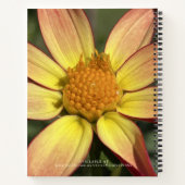 Yellow Dahlia Customizable Spiral Notebook ノートブック (裏面)