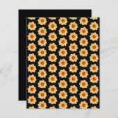 Yellow Dahlia Pattern on Black Scrapbook Paper (正面/裏面)
