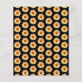 Yellow Dahlia Pattern on Black Scrapbook Paper (正面)
