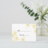 Yellow Daisies Wedding Place Cards プレイスカード (スタンド正面)
