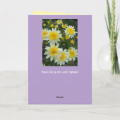 Yellow Daisy Daisies Floral Mothers Day Card カード (裏面)