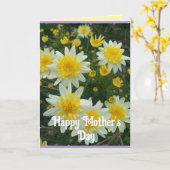 Yellow Daisy Daisies Floral Mothers Day Card カード (黄色い花)