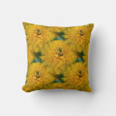 Yellow Daisy Flower Nature Pattern クッション (正面)