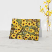 Yellow Daisy Flowers Art Blank Note Card カード (黄色い花)