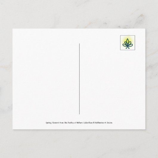 Yellow Dandelions Against Blue Sky ポストカード (裏面)