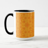 Yellow Decorative mandala art geometric Pattern マグカップ (左)