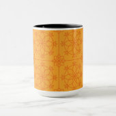 Yellow Decorative mandala art geometric Pattern マグカップ (中央)