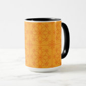 Yellow Decorative mandala art geometric Pattern マグカップ (正面右)