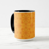 Yellow Decorative mandala art geometric Pattern マグカップ (正面左)