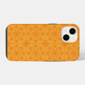 Yellow Decorative mandala art geometric Pattern iPhoneケース (裏面横)