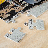 Yellow Diesel Locomotive Train - Add Name  ジグソーパズル (側面)