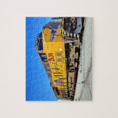 Yellow Diesel Locomotive Train - Add Name  ジグソーパズル (縦)