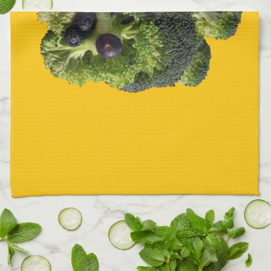 Yellow dog kitchen towel. キッチンタオル (折り畳み)