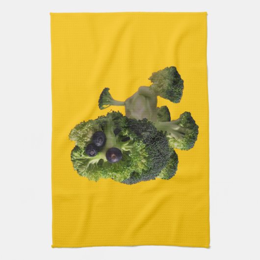 Yellow dog kitchen towel. キッチンタオル (縦)