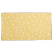 Yellow Doodle Pattern Pair Of Pillowcases 枕カバー (正面右)