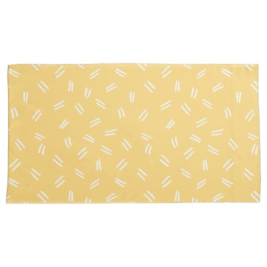 Yellow Doodle Pattern Pair Of Pillowcases 枕カバー (正面右)