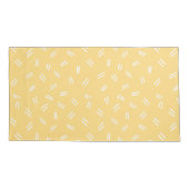 Yellow Doodle Pattern Pair Of Pillowcases 枕カバー (裏面-左)